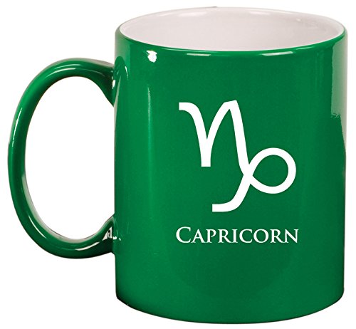 Ceramic Coffee Tea Mug Cup Capricorn (Green)