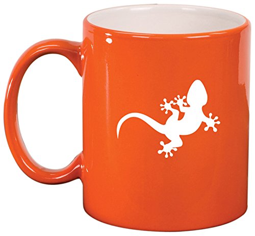 Ceramic Coffee Tea Mug Cup Gecko Lizard (Orange)