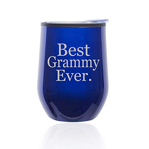 Stemless Wine Tumbler Coffee Travel Mug Glass With Lid Best Grammy Ever Grandma Grandmother
