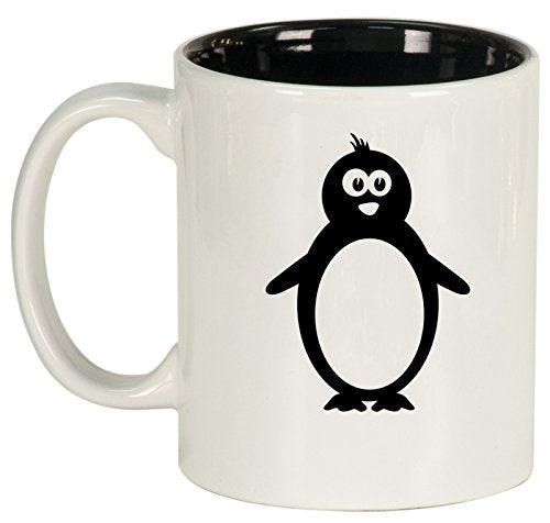 Ceramic Coffee Tea Mug Cup Penguin (White)