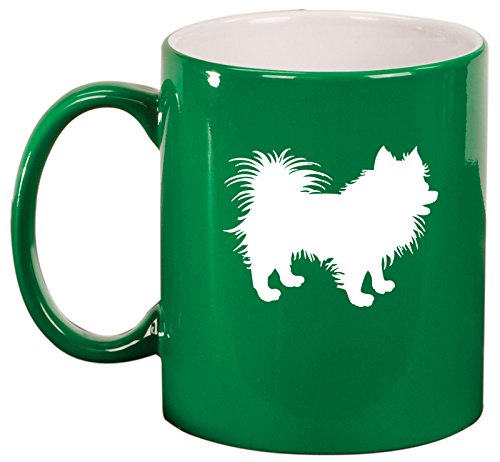 Ceramic Coffee Tea Mug Cup Pomeranian (Green)