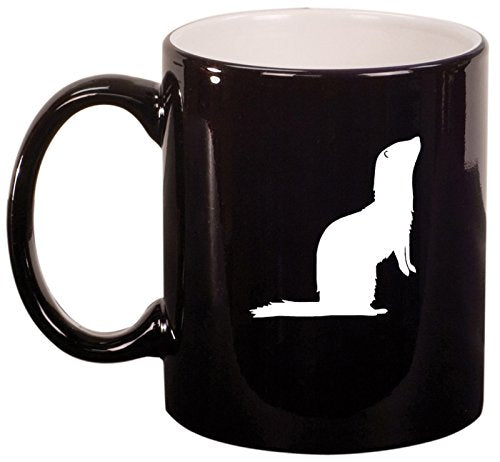 Ceramic Coffee Tea Mug Cup Ferret (Black)