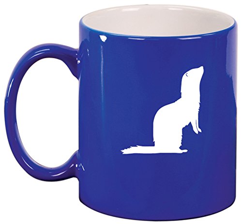 Ceramic Coffee Tea Mug Cup Ferret (Blue)