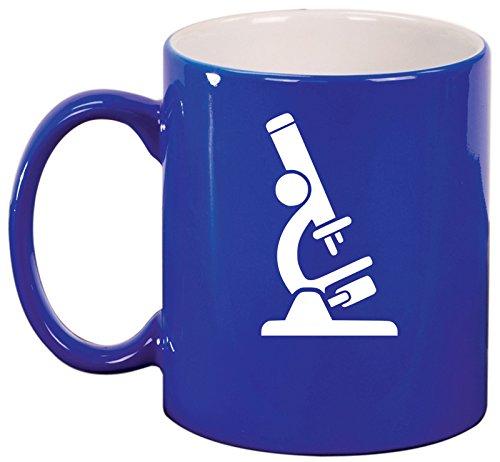 Ceramic Coffee Tea Mug Cup Microscope Laboratory Professional (Blue)