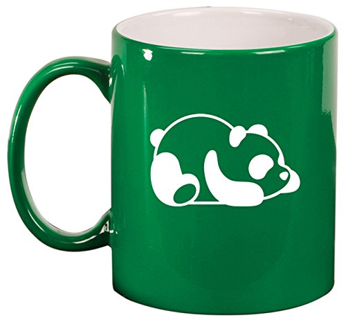 Ceramic Coffee Tea Mug Cup Lazy Panda (Green)