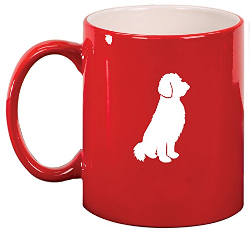 Ceramic Coffee Tea Mug Goldendoodle (Red)