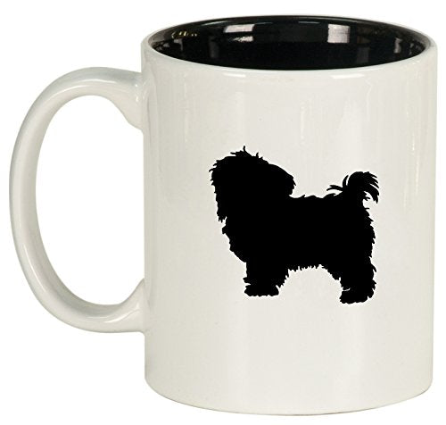 Ceramic Coffee Tea Mug Cup Maltese (White)