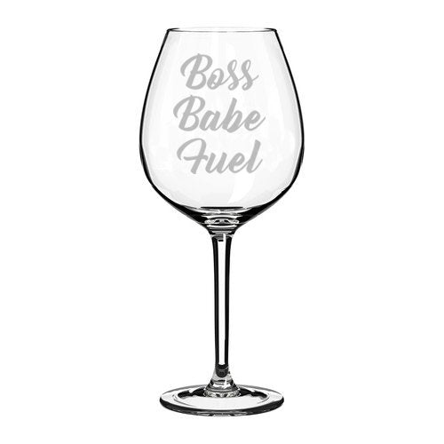 Wine Glass Goblet Boss Babe Fuel (20 oz Jumbo)