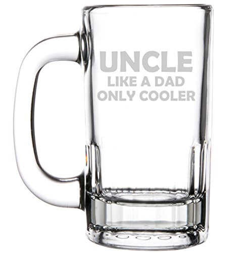 12oz Beer Mug Stein Glass Uncle Like A Dad Only Cooler Funny