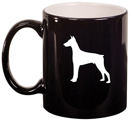 Ceramic Coffee Tea Mug Cup Doberman (Black)