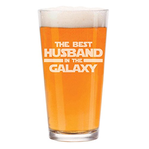 16 oz Beer Pint Glass Best Husband In The Galaxy