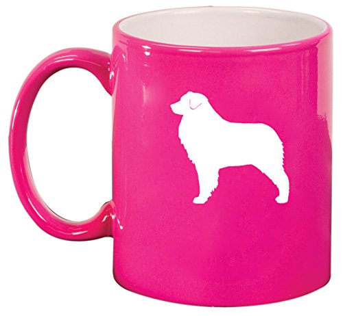 Ceramic Coffee Tea Mug Cup Australian Shepherd (Pink)