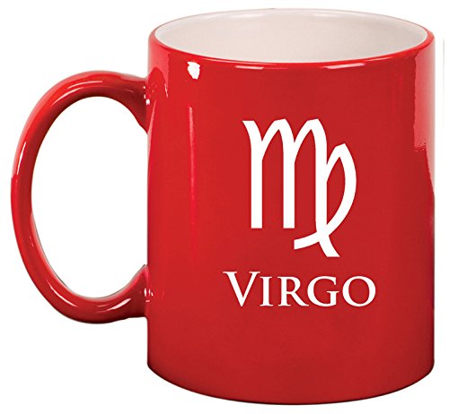 Ceramic Coffee Tea Mug Cup Virgo (Red)