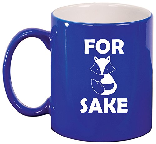 Ceramic Coffee Tea Mug Cup For Fox Sake (Blue)