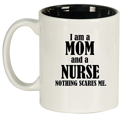 Ceramic Coffee Tea Mug Cup Nurse Mom (White)