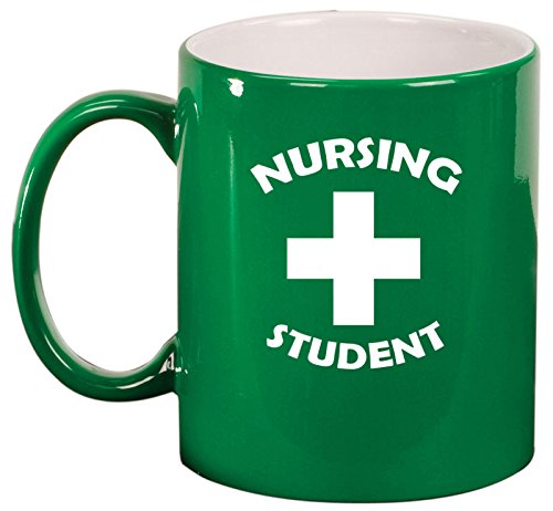 Ceramic Coffee Tea Mug Cup Nursing Student (Green)