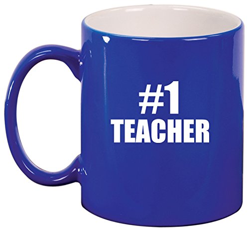 Ceramic Coffee Tea Mug #1 Teacher (Blue)