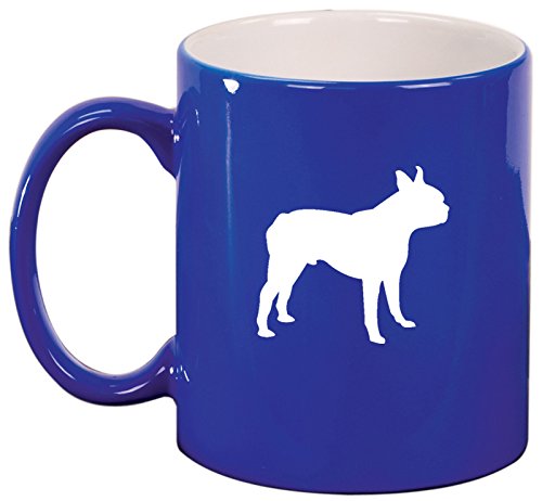Ceramic Coffee Tea Mug Boston Terrier (Blue)