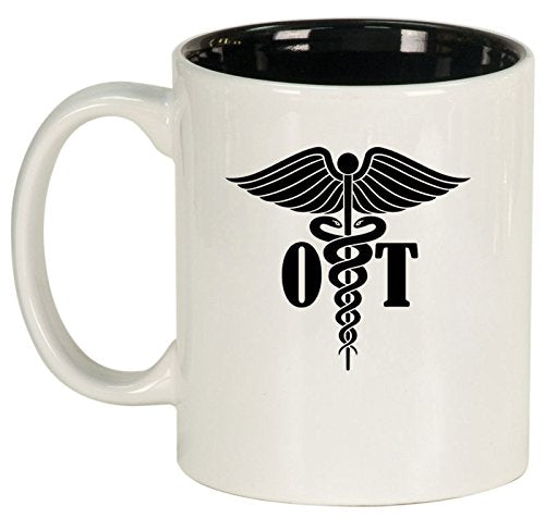 Ceramic Coffee Tea Mug Cup OT Occupational Therapy (White)