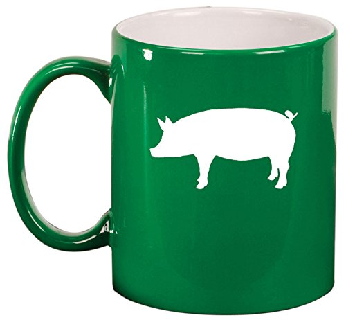 Ceramic Coffee Tea Mug Cup Pig (Green)