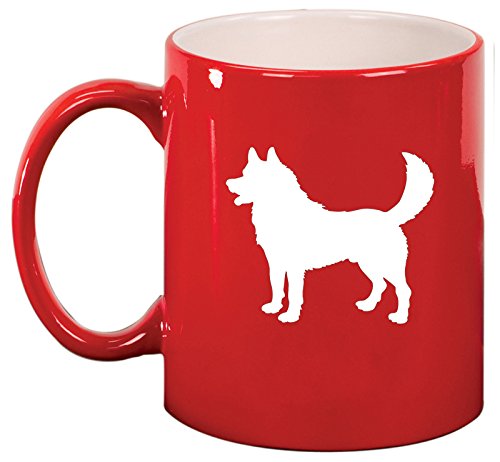Ceramic Coffee Tea Mug Cup Husky (Red)