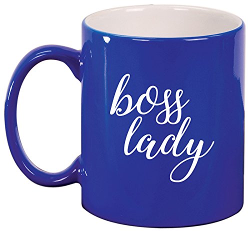 Ceramic Coffee Tea Mug Cup Boss Lady (Blue)