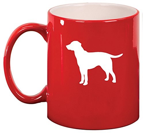 Ceramic Coffee Tea Mug Cup Lab Labrador Retriever (Red)
