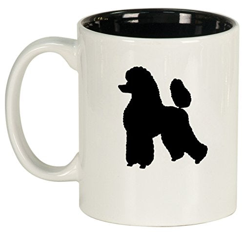 Ceramic Coffee Tea Mug Cup Poodle (White)