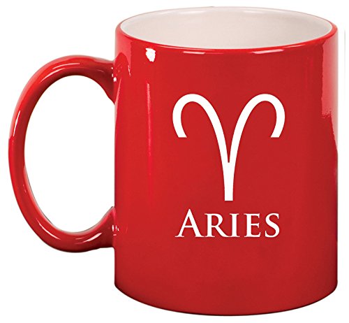 Ceramic Coffee Tea Mug Cup Aries (Red)