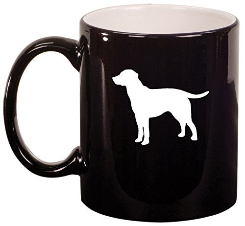Ceramic Coffee Tea Mug Cup Lab Labrador Retriever (Black)