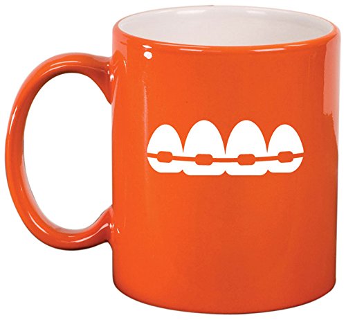 Ceramic Coffee Tea Mug Cup Orthodontist Dentist (Orange)
