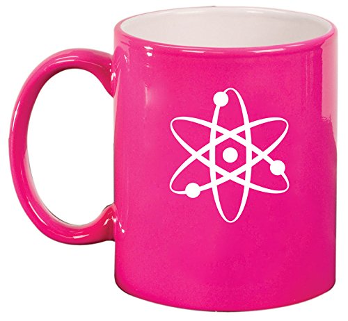 Ceramic Coffee Tea Mug Cup Atom Science Atheist (Pink)