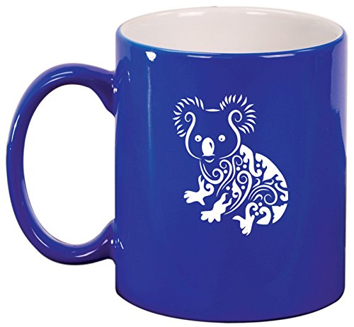 Ceramic Coffee Tea Mug Cup Fancy Koala Bear (Blue)