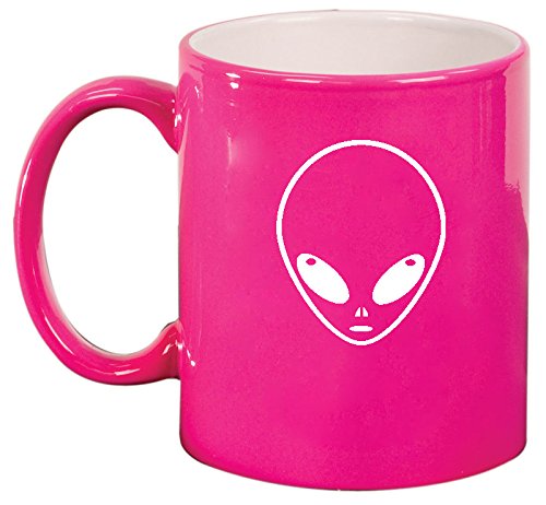 Ceramic Coffee Tea Mug Cup Alien Head (Pink)