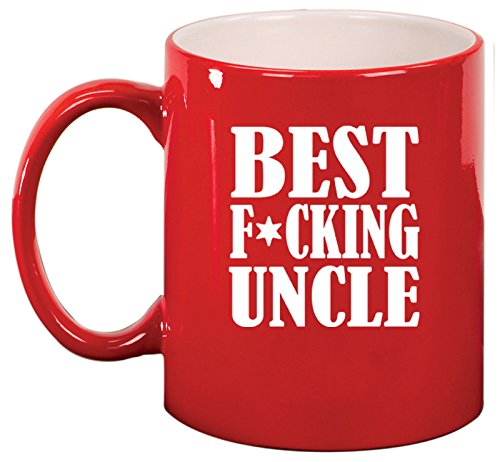 Ceramic Coffee Tea Mug Cup Best F ing Uncle (Red)