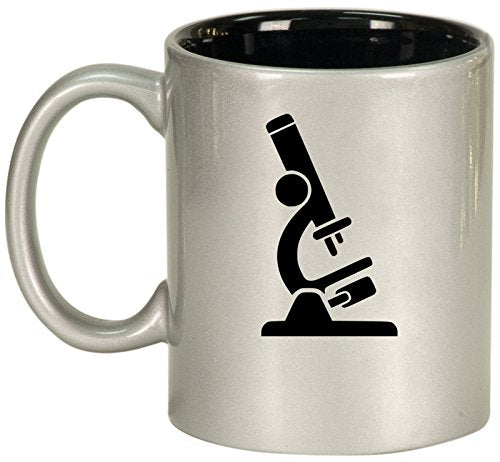 Ceramic Coffee Tea Mug Cup Microscope Laboratory Professional (Silver)