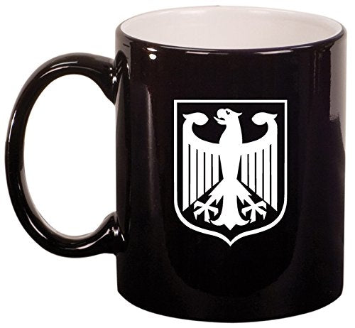 Ceramic Coffee Tea Mug Coat of Arms Germany Eagle (Black)