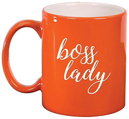 Ceramic Coffee Tea Mug Cup Boss Lady (Orange)