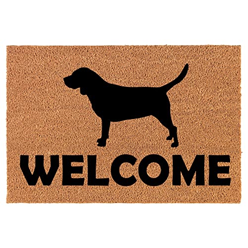 Coir Doormat Front Door Mat New Home Closing Housewarming Gift Welcome Beagle (24" x 16" Small)