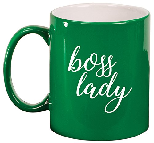Ceramic Coffee Tea Mug Cup Boss Lady (Green)