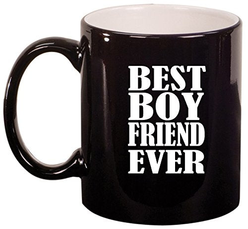 Ceramic Coffee Tea Mug Cup Best Boyfriend Ever (Black)
