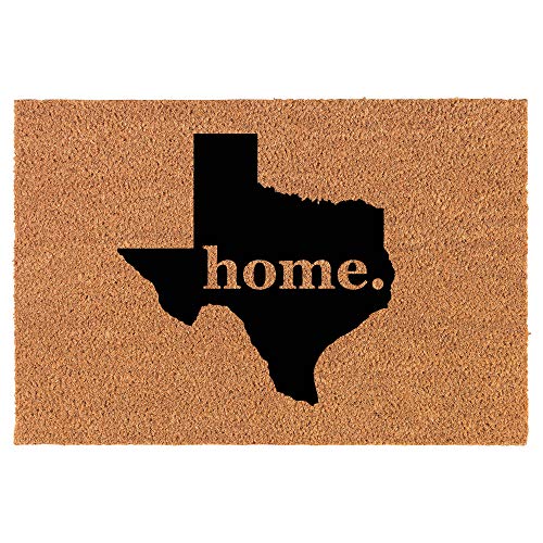 Coir Doormat Front Door Mat New Home Closing Housewarming Gift Texas Home (30" x 18" Standard)