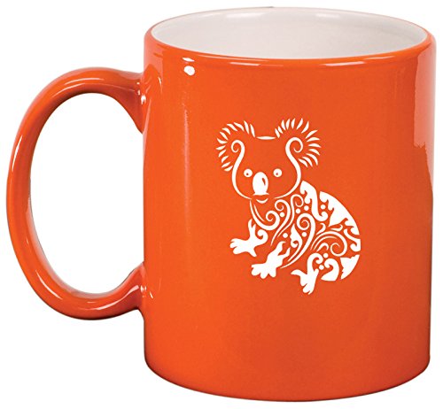 Ceramic Coffee Tea Mug Cup Fancy Koala Bear (Orange)