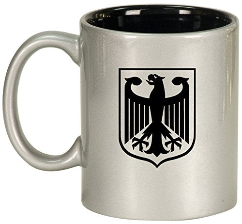 Ceramic Coffee Tea Mug Coat of Arms Germany Eagle (Silver)