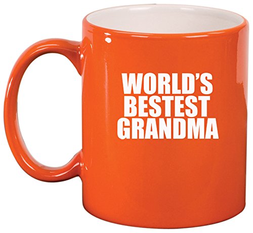 Ceramic Coffee Tea Mug World's Best Grandma (Orange)