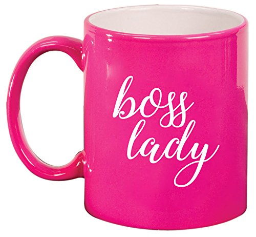 Ceramic Coffee Tea Mug Cup Boss Lady (Pink)