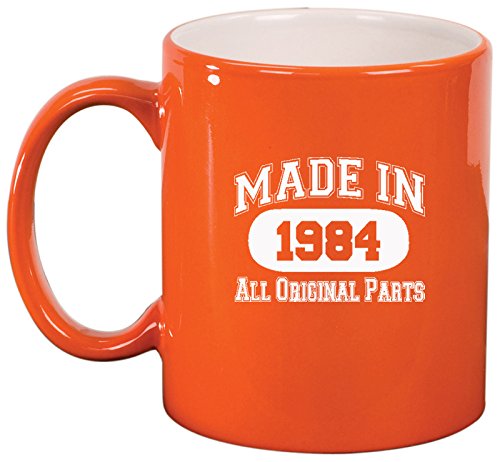 Ceramic Coffee Tea Mug Made in 1984 (Orange)