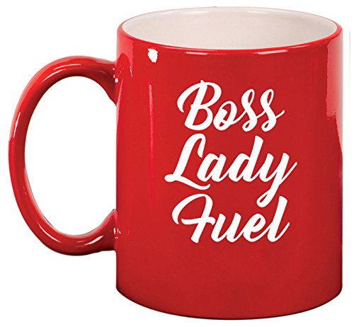 Ceramic Coffee Tea Mug Cup Boss Lady Fuel (Red)