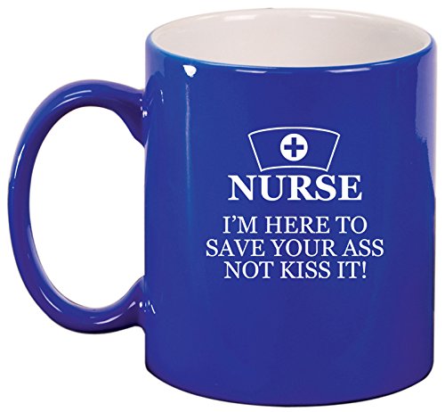 Ceramic Coffee Tea Mug Nurse Here to Save You (Blue)