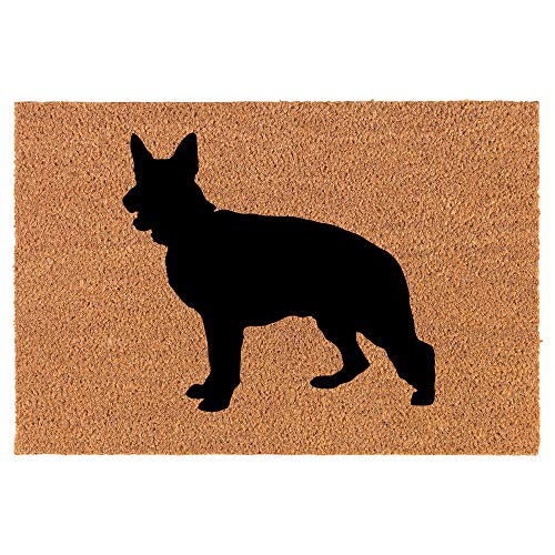 Coir Doormat Front Door Mat New Home Closing Housewarming Gift German Shepherd (24" x 16" Small)